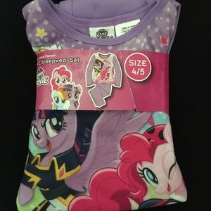 New Fleece My Little Pony Pajamas Set 4/5 Purple